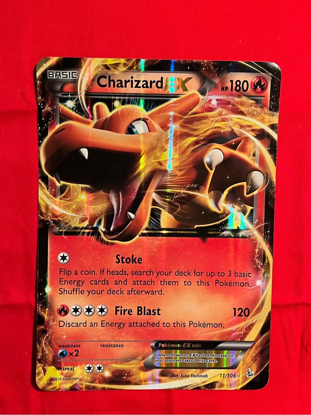 JUMBO Charizard EX 11/106 FLASHFIRE Holo OVERSIZED Pokemon Card 2014